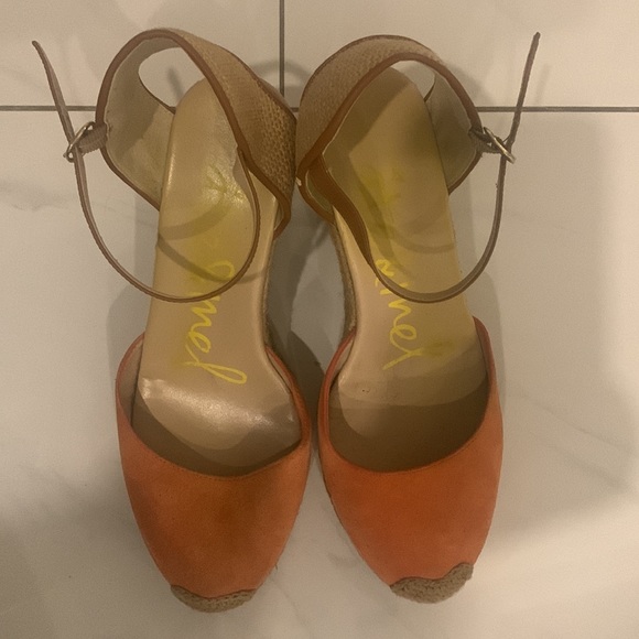 KATE & MEL Espadrilles. Genuine leather (upper) Size: 8.5. Colour: salmon - Picture 3 of 4